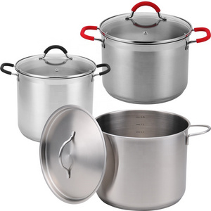 Stainless steel stock pot 26/28/30/32/36/40cm big stockpot commercial  kitchen cooking pots cookware 304 stock pots