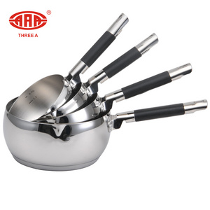 Sauce Pot 5 Pieces belly Stainless Steel Saucepan Milk Pan Morocco Milk Pot Set with Stainless Handle