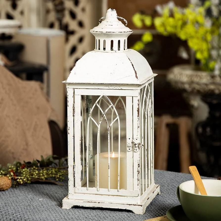 Pendant Decoration of Lanterns White Metal Decor wholesale cheapest iron Wood Brass small lantern decoration candle tealight