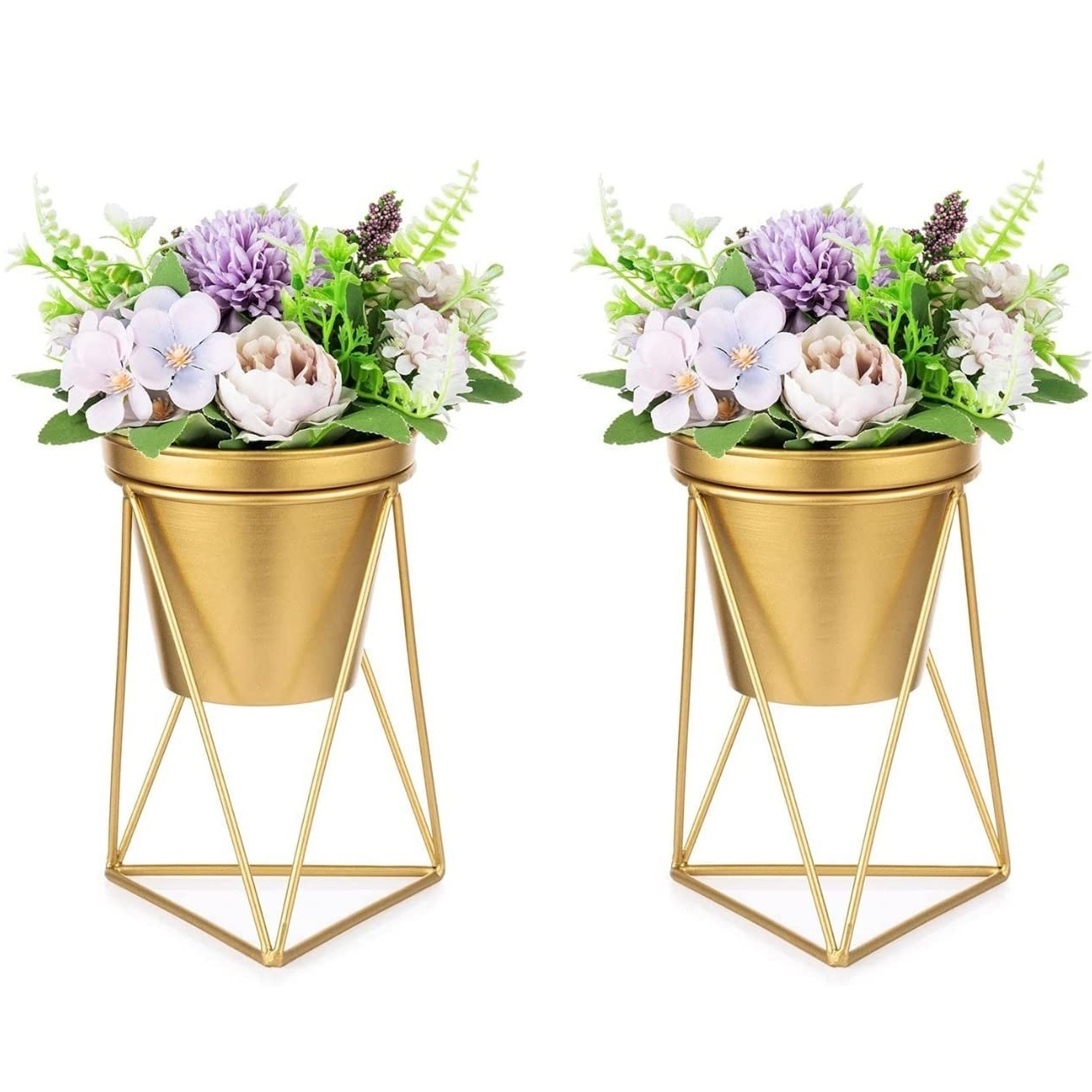 Wholesale Indoor Outdoor Farmhouse Trough Planters set of 2 pieces Antique Iron Metal Plant Stand Metal Frame Flower Pots