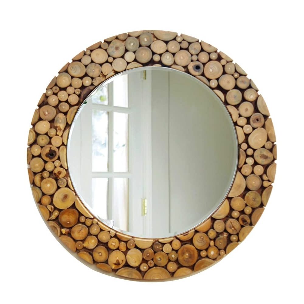 Wooden Combo Design Metal Wall Mirror Indoor Home Decor Living Room Wall Decoration Painted Finishing Design Wall Mirror