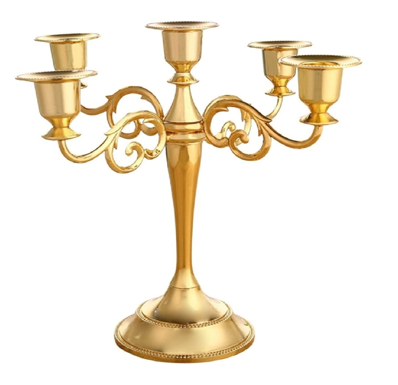 Modern Design Gold Metal Finished Candle Holder Set for Wedding Sustainable Quality Metal Candle Holder At Cheapest Price