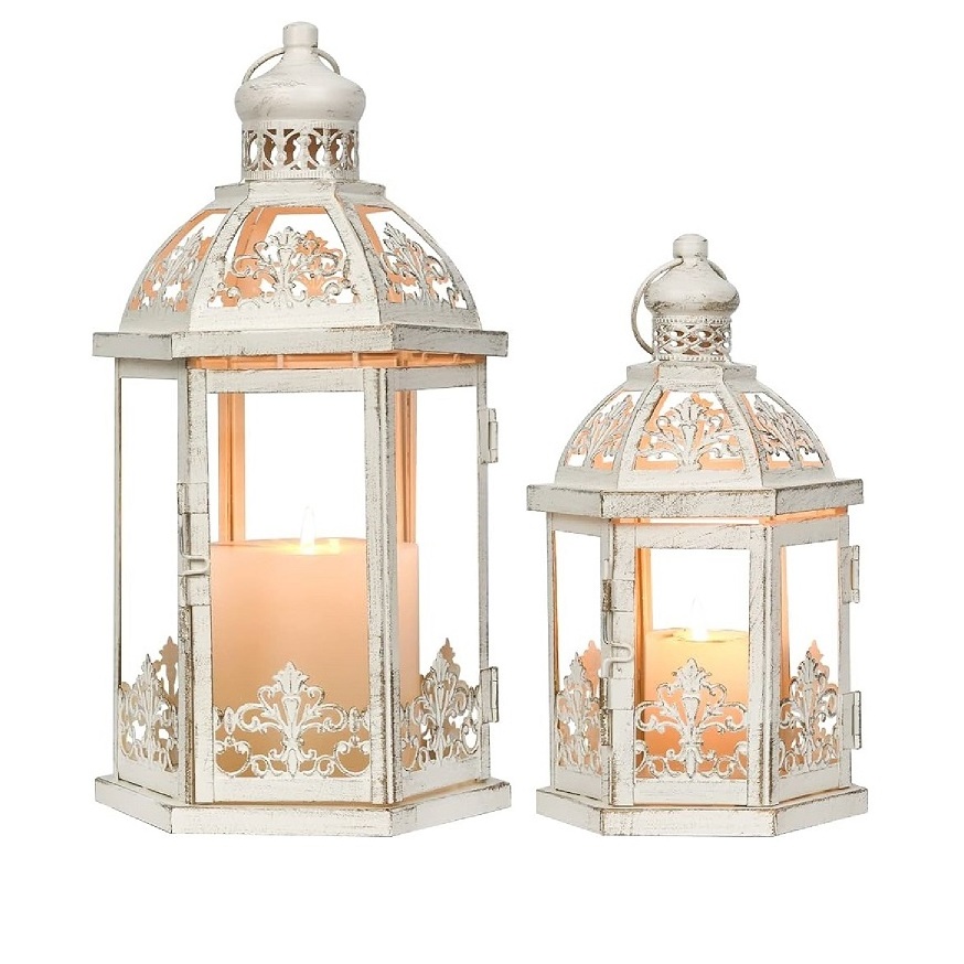 Modern Design Festive Lantern Iron Glass Design Elegant Unique Hanging Decorative Star Glass Hanging Lanterns At Lowest Price