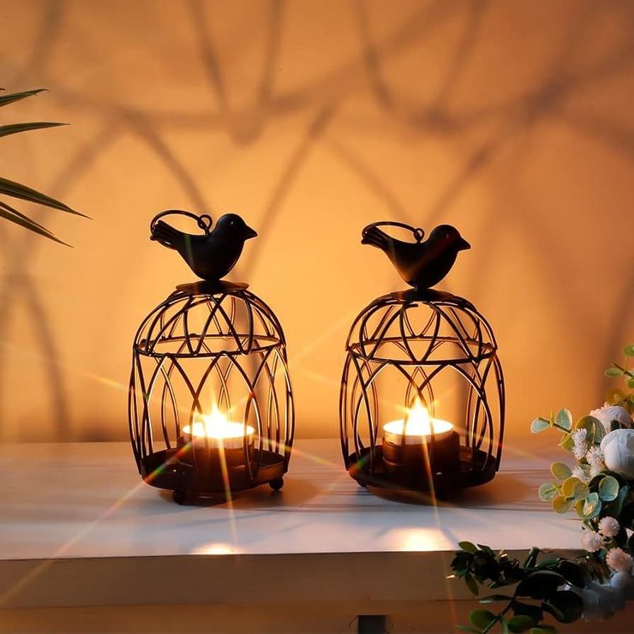 Heart-Shaped Stylish Candle Stand Metal Base Iron Rod Small Medium Large Table Home Decor Candle Jar Supplies Festive Seasonal