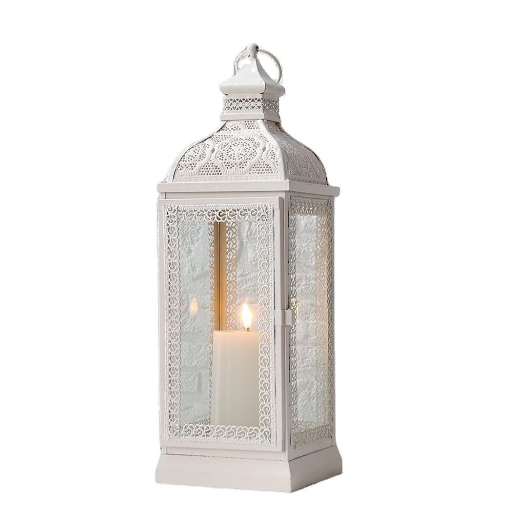 Pendant Decoration of Lanterns White Metal Decor wholesale cheapest iron Wood Brass small lantern decoration candle tealight