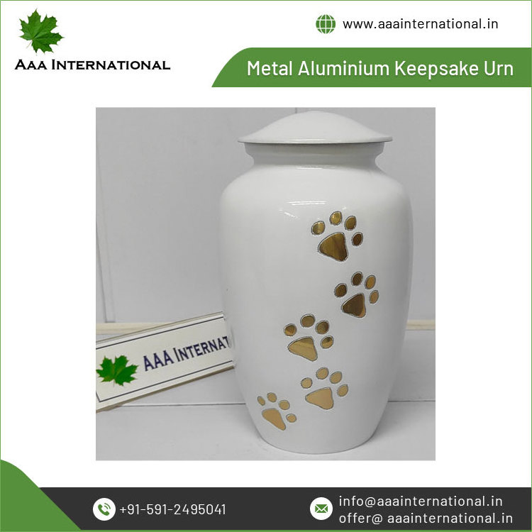 Metal Aluminium Cremation Keepsake Urn for Adult Pets Ashes Available with Custom Design and Color Made in India