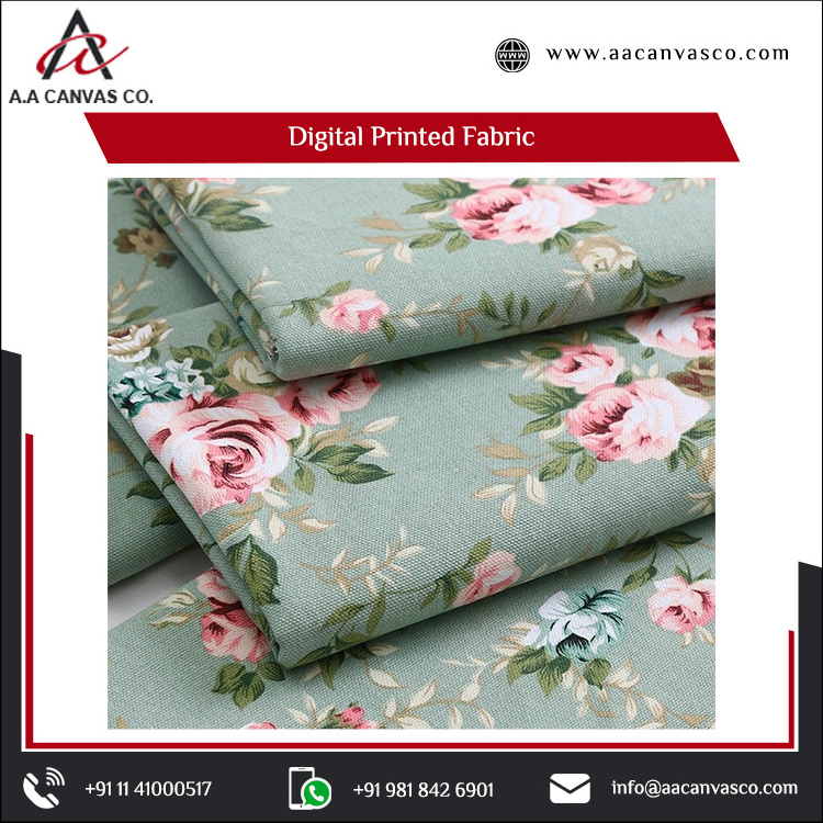 Custom Color Print Calico Organic 100% Cotton Canvas Fabric at Competitive Price