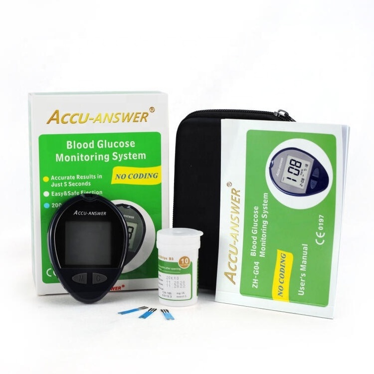 sugar testing machine glucose meter device strip no coding smart with test strips