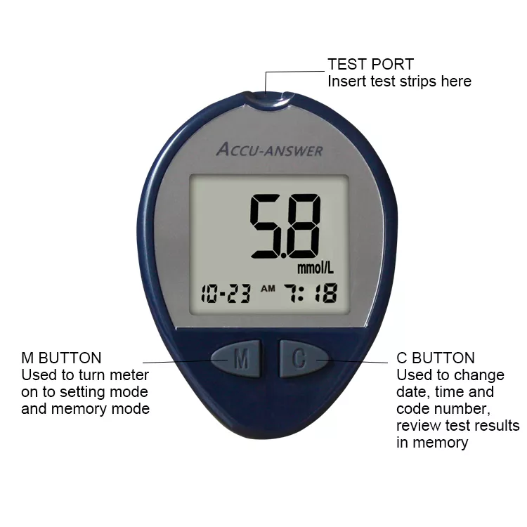 sugar testing machine glucose meter device strip no coding smart with test strips