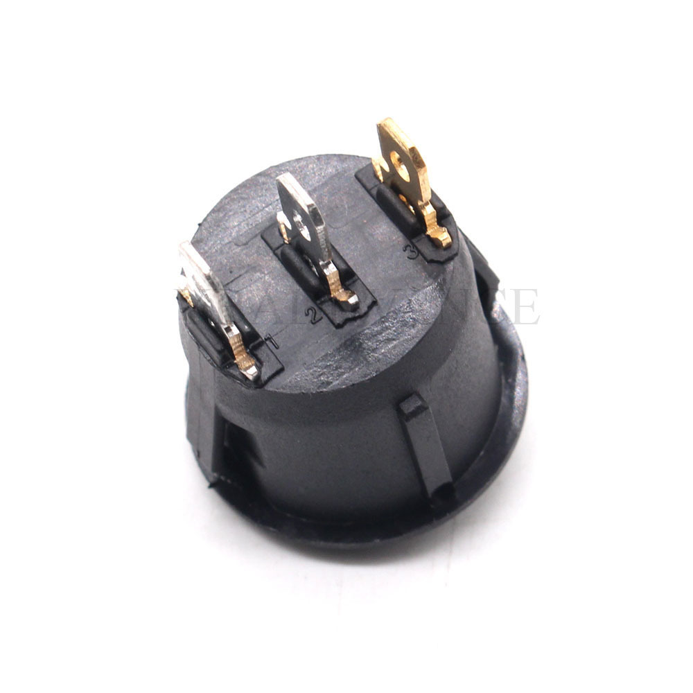 Round Rocker Switch 3 Pin OFF ON Push Button Switch 12V 24V 20A Electric Car Power Switch