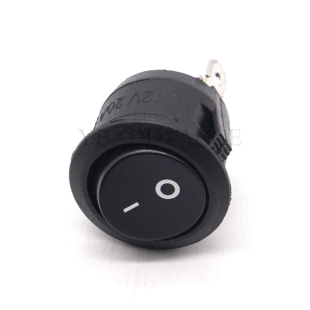 Round Rocker Switch 3 Pin OFF ON Push Button Switch 12V 24V 20A Electric Car Power Switch