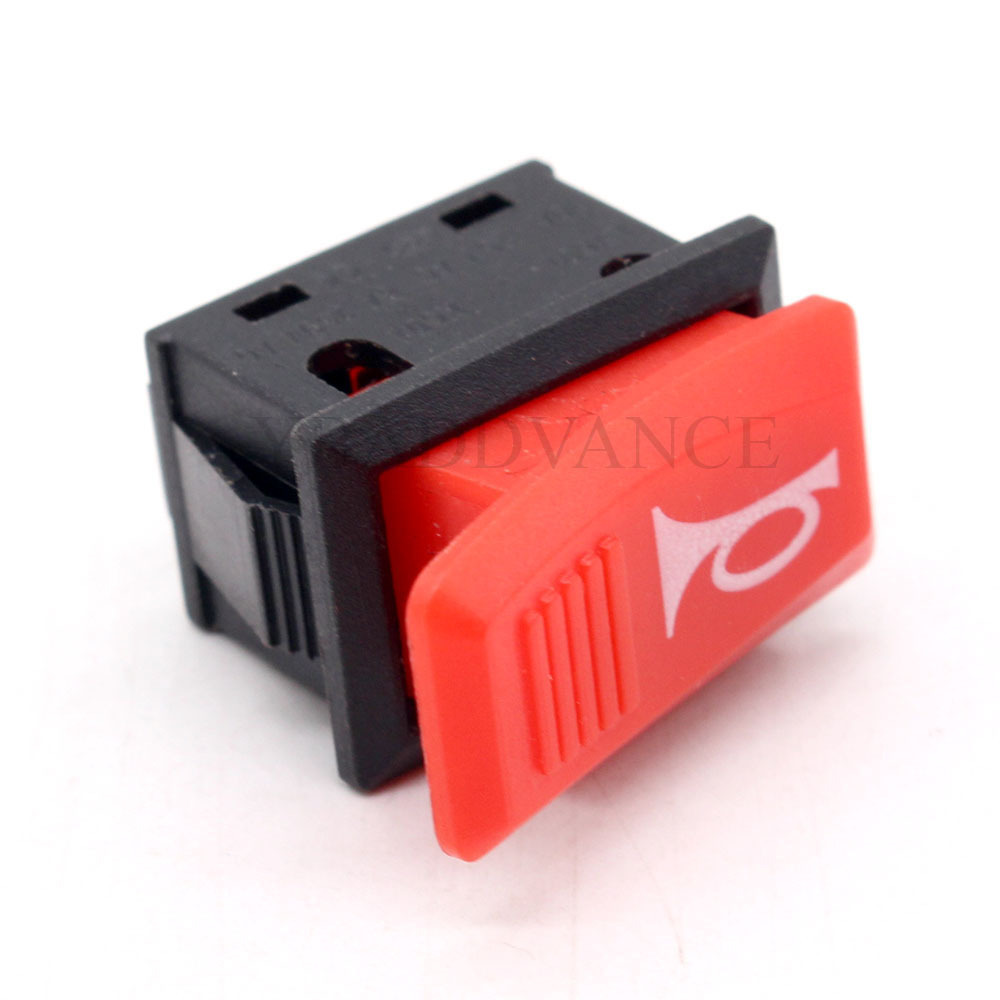 KCD1 LY601 SPST Momentary Horn Electric Red Rocker Switch 2 Pin 10A/125VAC 6A/250VAC