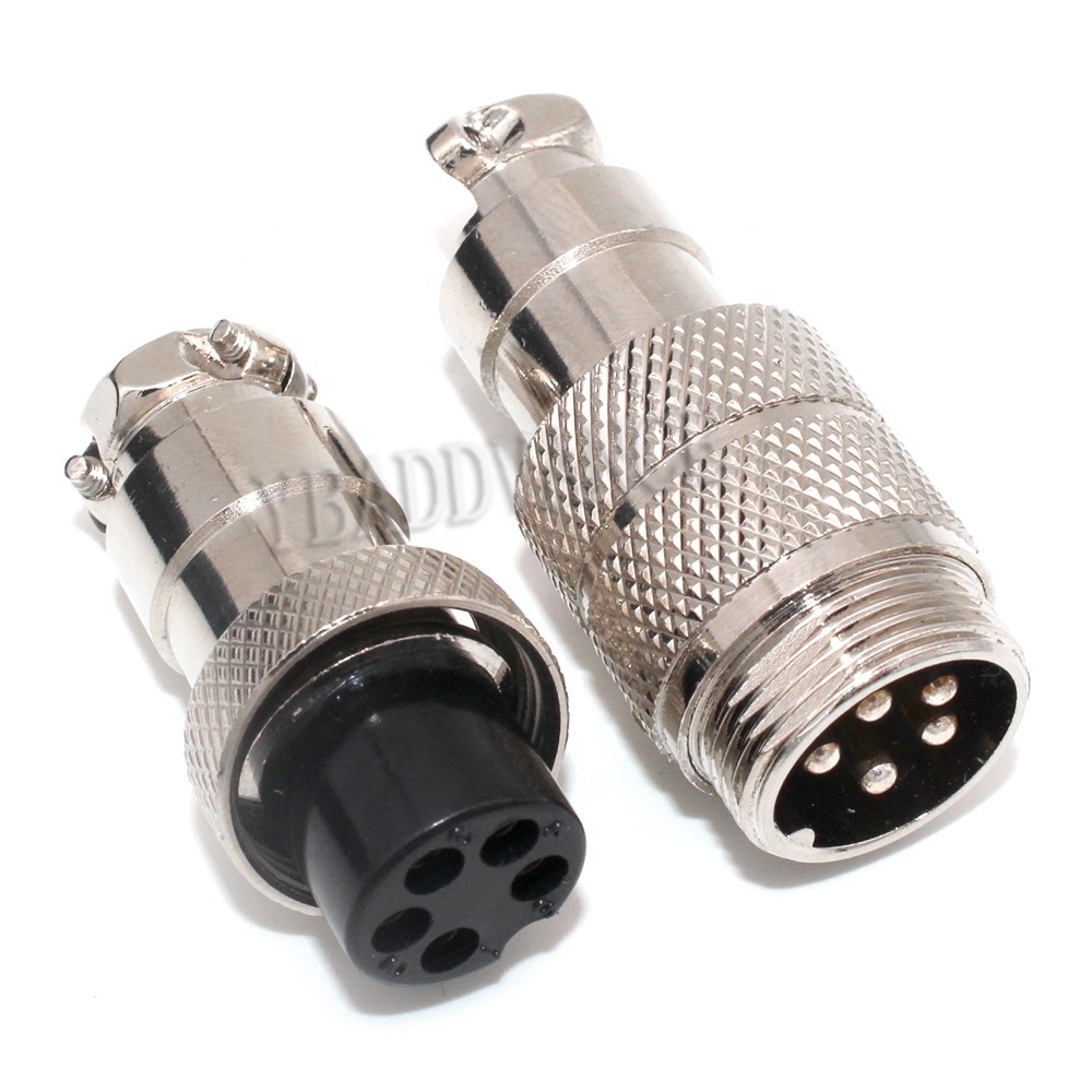 BCGX165F and BCGX165M 5 pin Aviation GX16 Metal Electrical Connector