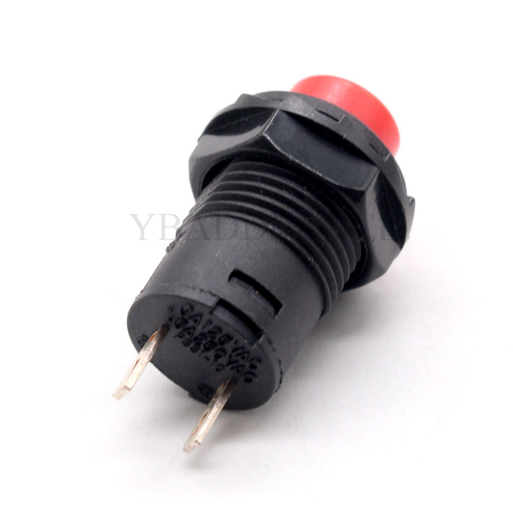 3A 125V AC 1.5A 250V AC Operation Push Button Round Red Micro Waterproof Momentary Switches