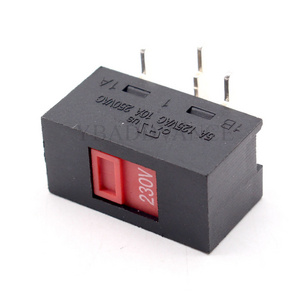 PBS-110-E 6 Pins 2 Positions DPDT ON-ON AC Voltage Selector Micro Slide Switch