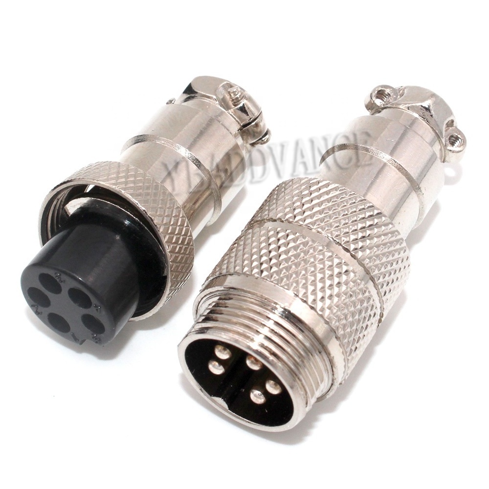 BCGX165F and BCGX165M 5 pin Aviation GX16 Metal Electrical Connector