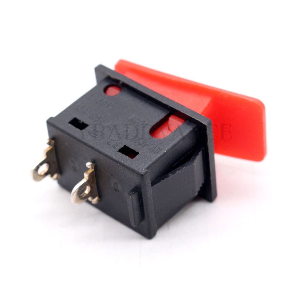 KCD1 LY601 SPST Momentary Horn Electric Red Rocker Switch 2 Pin 10A/125VAC 6A/250VAC