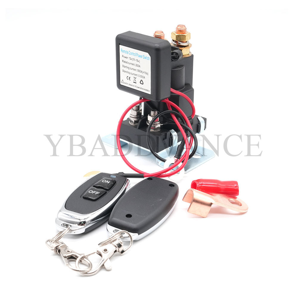 Universal Battery Disconnect Relay Switch Wireless Dual Remote Control Isolator Switch 12V 500A