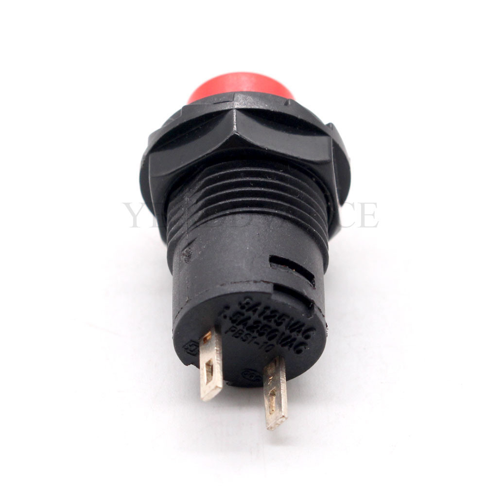 3A 125V AC 1.5A 250V AC Operation Push Button Round Red Micro Waterproof Momentary Switches