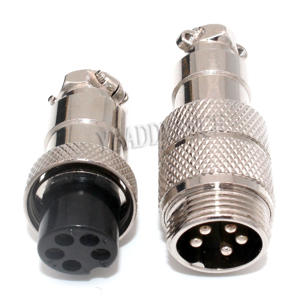 BCGX165F and BCGX165M 5 pin Aviation GX16 Metal Electrical Connector