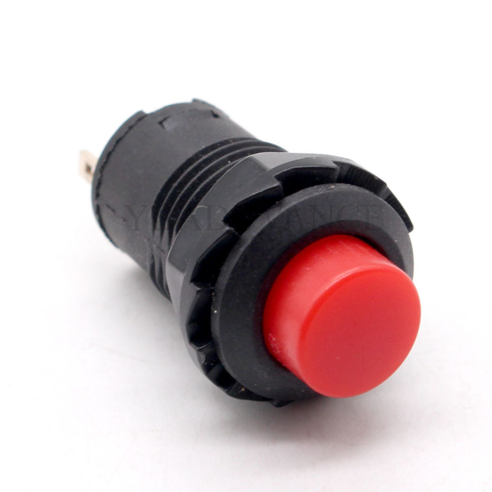 3A 125V AC 1.5A 250V AC Operation Push Button Round Red Micro Waterproof Momentary Switches