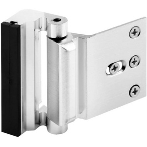 High Security to Your Home and Prevent Unauthorized Entry Defender Security Satin Nickel Aluminum Door Reinforcement Lock