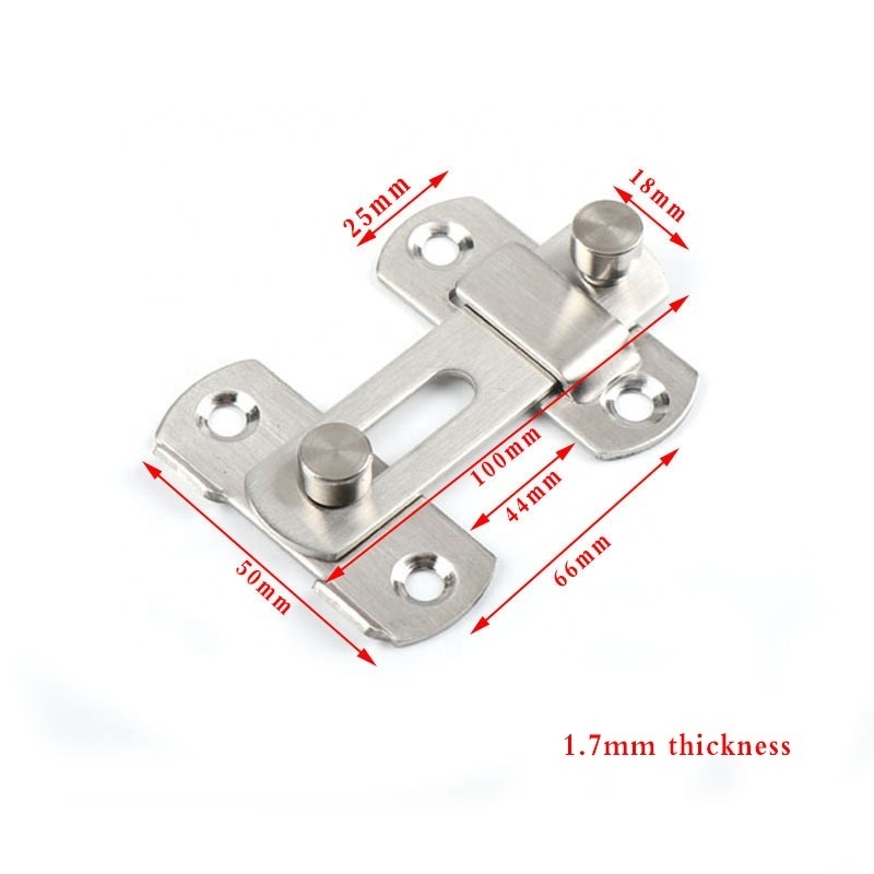 RheTech Stainless Steel Self Defense Gate Door Holder Flip Lock Latch