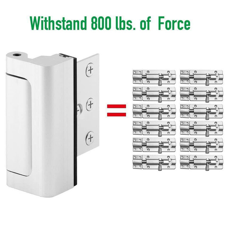 Home Safety Door Lock Child Security Door Reinforcement Lock Strap 3 Inch Anti-theft Aluminum Alloy Hinge Latch Night Lock