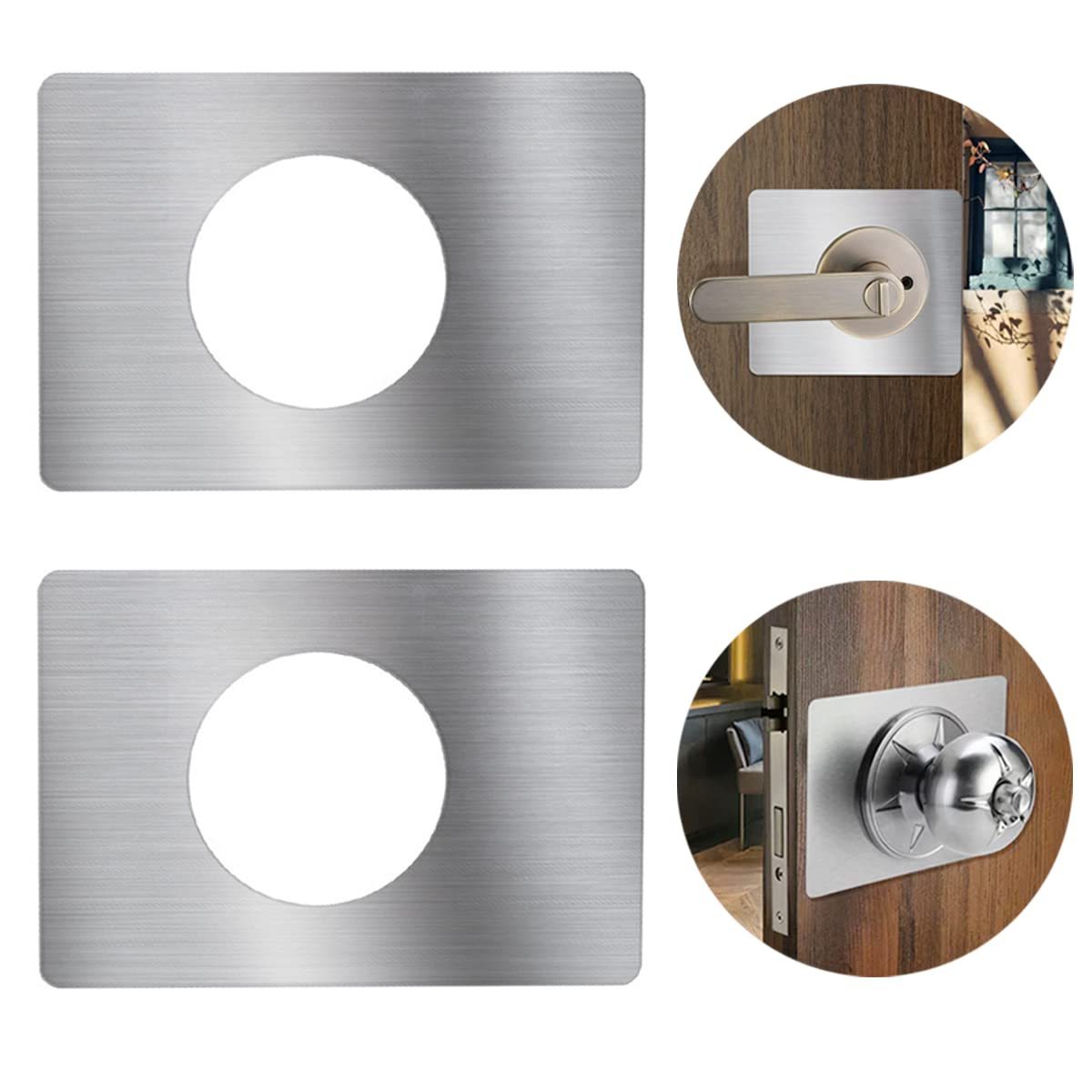 Door Reinforcement Plate Door Knob Lever Deadbolt Fixing Filler Cover Plate  Door Lock Repair kit  Stainless Steel Reinforcer