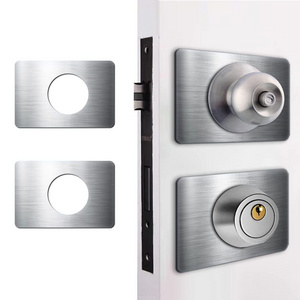 Door Reinforcement Plate Door Knob Lever Deadbolt Fixing Filler Cover Plate  Door Lock Repair kit  Stainless Steel Reinforcer