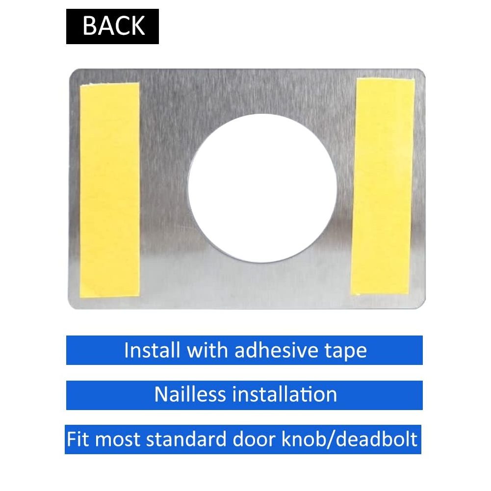 Door Reinforcement Plate Door Knob Lever Deadbolt Fixing Filler Cover Plate  Door Lock Repair kit  Stainless Steel Reinforcer