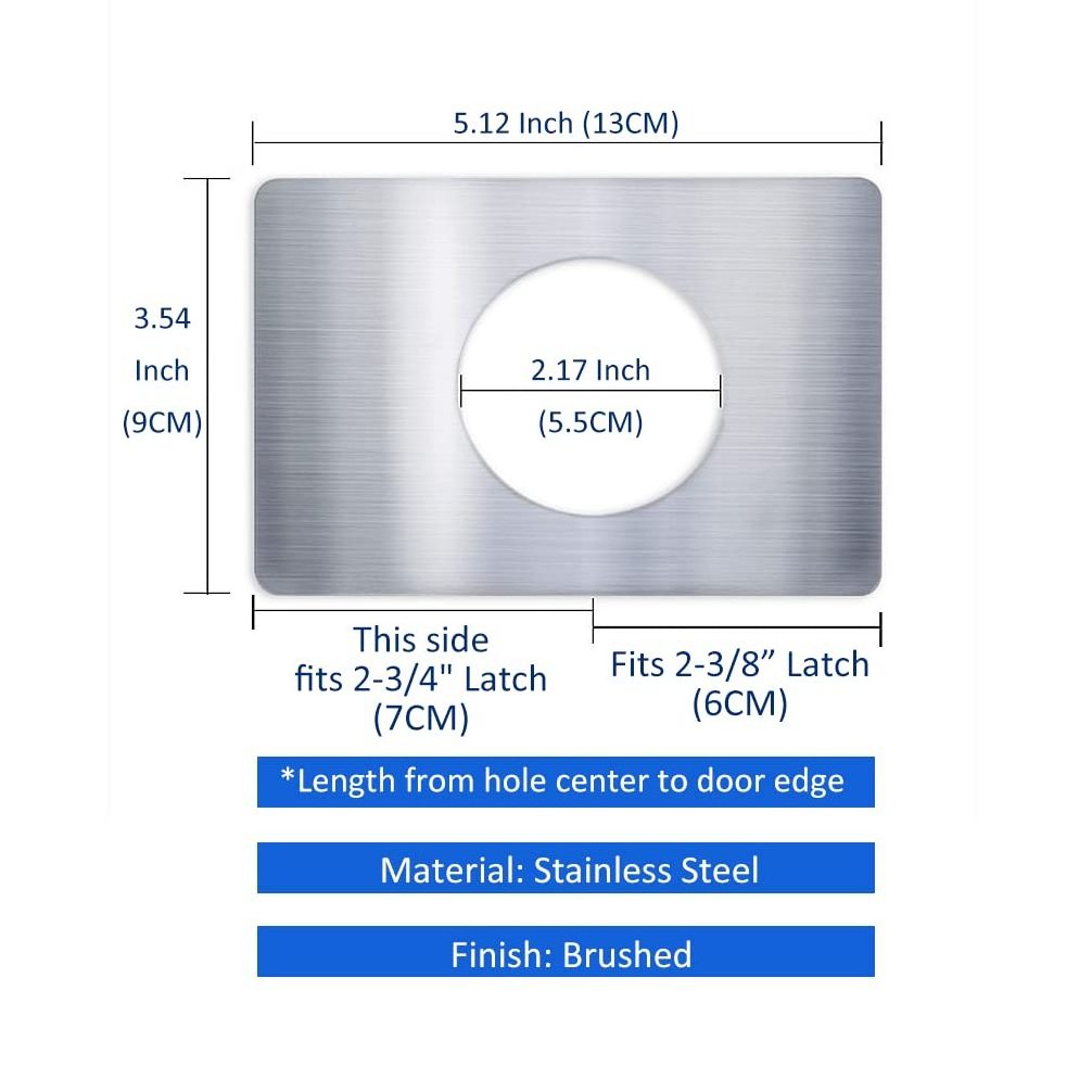 Door Reinforcement Plate Door Knob Lever Deadbolt Fixing Filler Cover Plate  Door Lock Repair kit  Stainless Steel Reinforcer