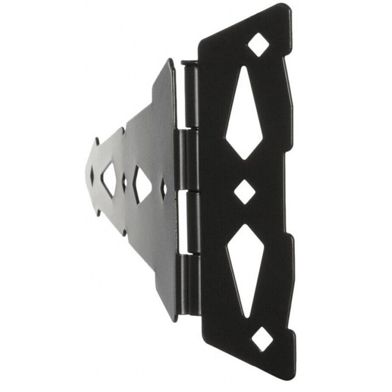 Rhetech Hot Selling Heavy Duty Decorative Door Gate Hardware Fence Gate Latch Hinges 8 Inch 10 Inch Adjustable Black Tee Hinges