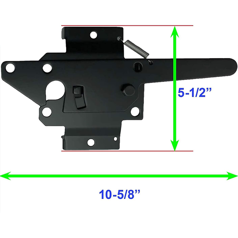 Rhetech Self-Locking Gate Latch Heavy Duty for Wooden Fence, Post Mount Automatic Gravity Lever for PVC Fence Gate Lock Hardware