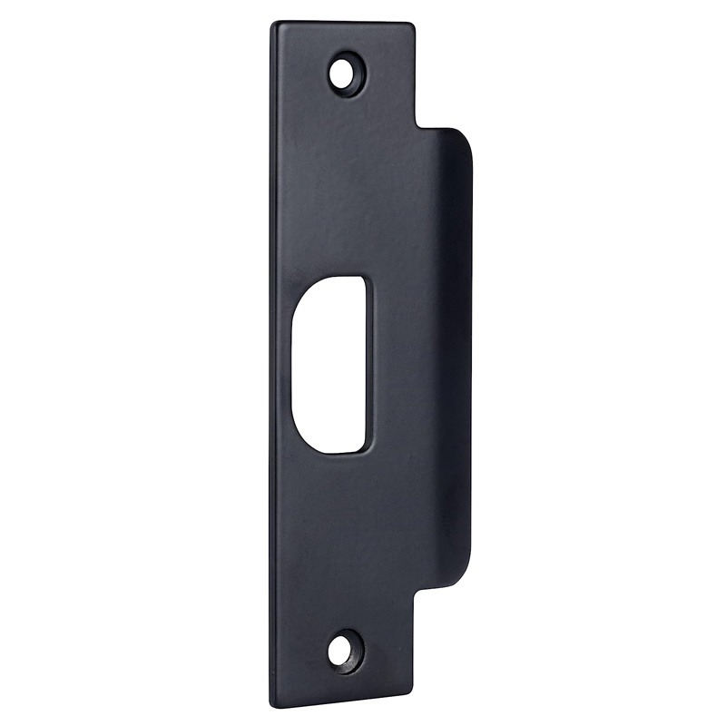 Commercial Modern Metal Parts Strike Plate Black Satin Nickle T Shape Security Door Cylindrical Tubluar Latch Strike Plate