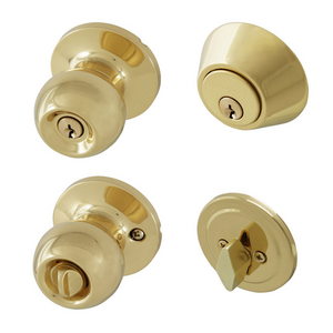 Combo lock satin nickel antique brass polish brass cylindrical tubular knob  single deadbolt combination door locks lockset