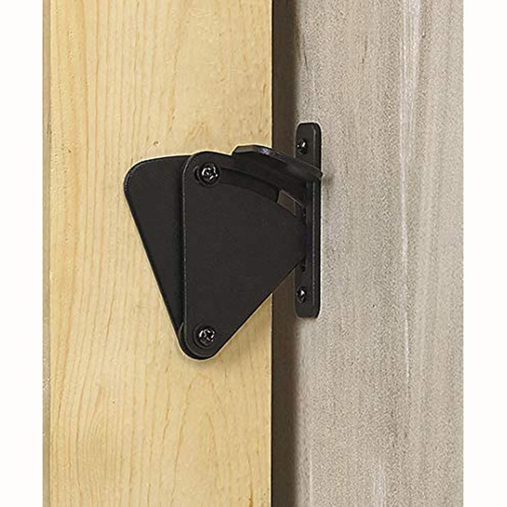 RHETECH Black Sliding Barn Door Hardware Kits Latch Lock Barn Door Lock Steel Slide Bolt Latch Lock for Wooden Doors