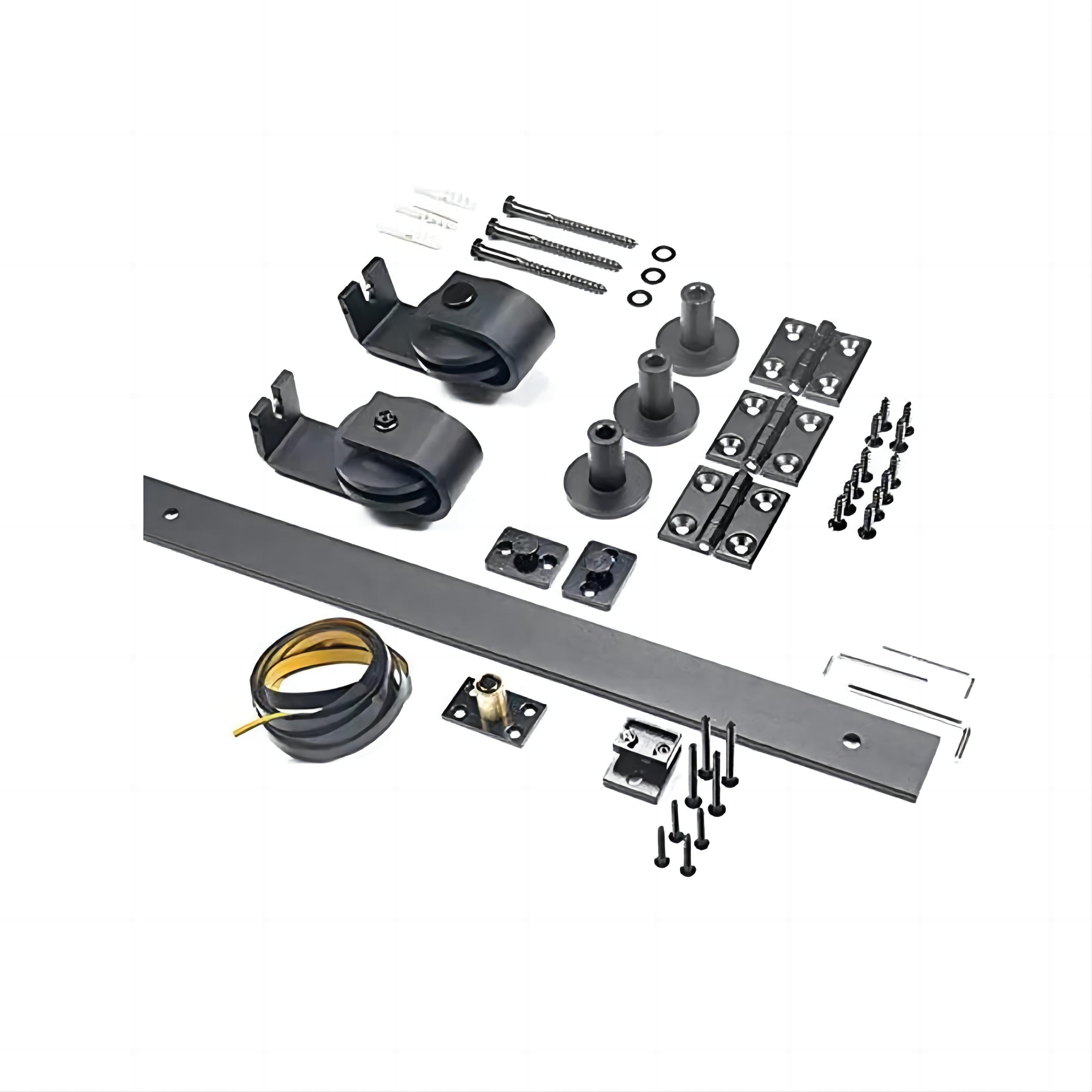 RHETECH Standard Double Single Bi-Fold Sliding Barn Door Track and Hardware Kit Bi-folding Barn Sliding Door Hardware Track Kit