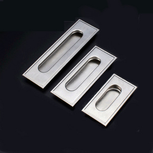 Stainless Steel Concealed Handle Square Sliding Door Cabinet Door Recessed Drawer Pulls Handle