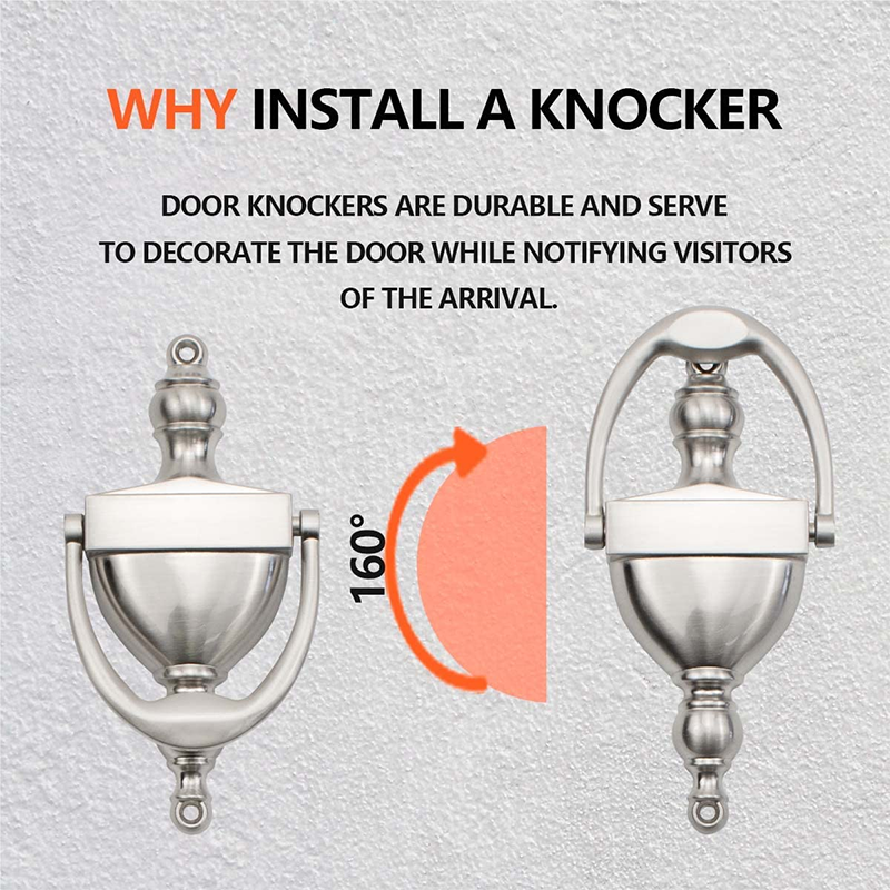 Modern Unique Colonial Imperial Victorian Design Satin Nickel Iron Sliver Door Knocker Antique Funny Door Knocker On Door