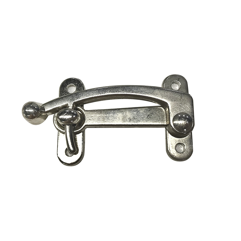 Silver Anti-Theft Latch Buckle Zinc Alloy Safety Buckle Door Lock Buckle