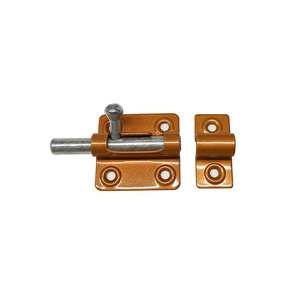 Door Security Slide Latch Lock Barrel Bolt with Solid Heavy Duty Gold Painting Finish Steel Door Bolt Latch