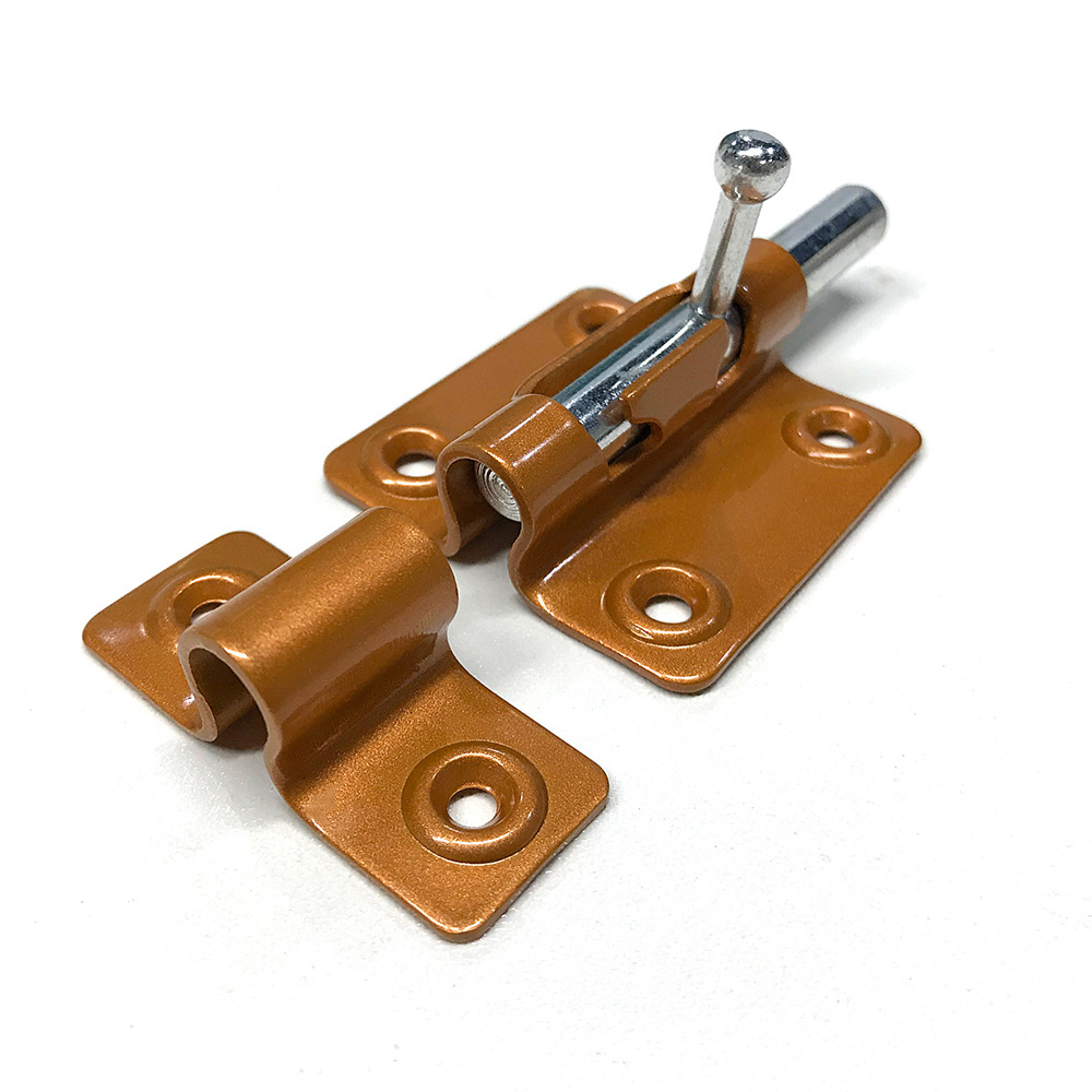 Door Security Slide Latch Lock Barrel Bolt with Solid Heavy Duty Gold Painting Finish Steel Door Bolt Latch