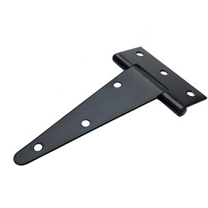 Black Tee Hinges Wrought Hardware Iron Rustproof T-Strap Shed Hinge Gate Strap Heavy Duty Door Barn Gates T Hinges