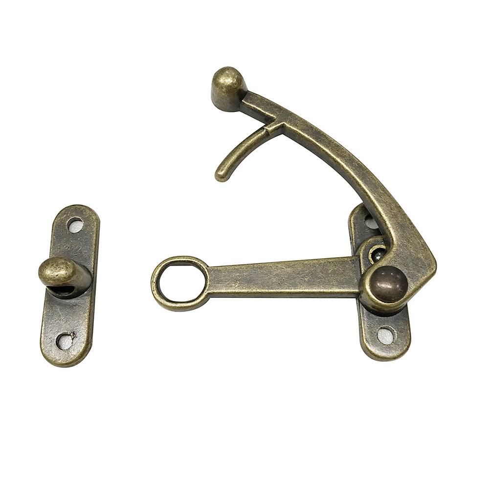 Window Cabinet Home Hotel Security Hardware Clasp Zinc Alloy Hasp Latch Lock Door Chain Buckle