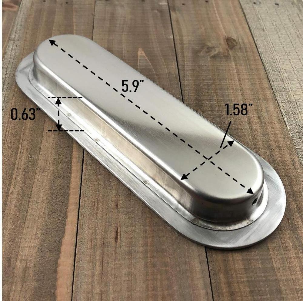 Hidden cabinet handle brush silver kitchen recessed door handle