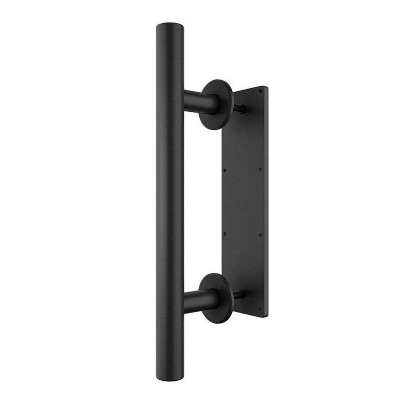 Rhetech Square Barn Door Handle Rustic Black Door Handle for Garage Gate Shed Kitchen Closet  Bifold Door Handle