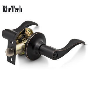 Heavy Duty Lever Style Door Lever Lock Opening Doors Oil Rubbed Bronze Finish Commercial Privacy Passage Door Lever Lock