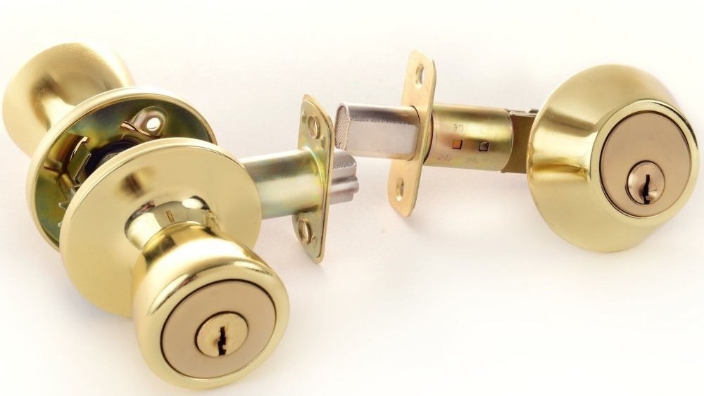 Combo Lock USA Apartment Traditional Entrance Passage Antique Brass Finish Keyed Entry Door Knob Lockset Exterior Combo Locks