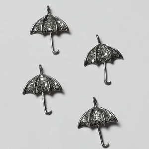 Umbrella Natural Diamond Charm in 925 Sterling Silver Wholesale From Manufacturer Suppliers Jewelry Making Semi Precious Stone